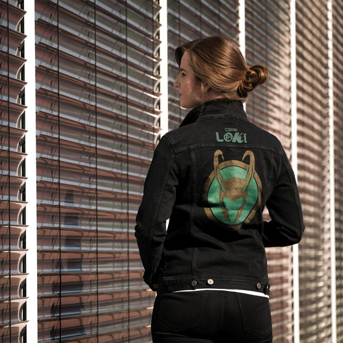 Produktbild Loki - Logo jeansjacka dam svart