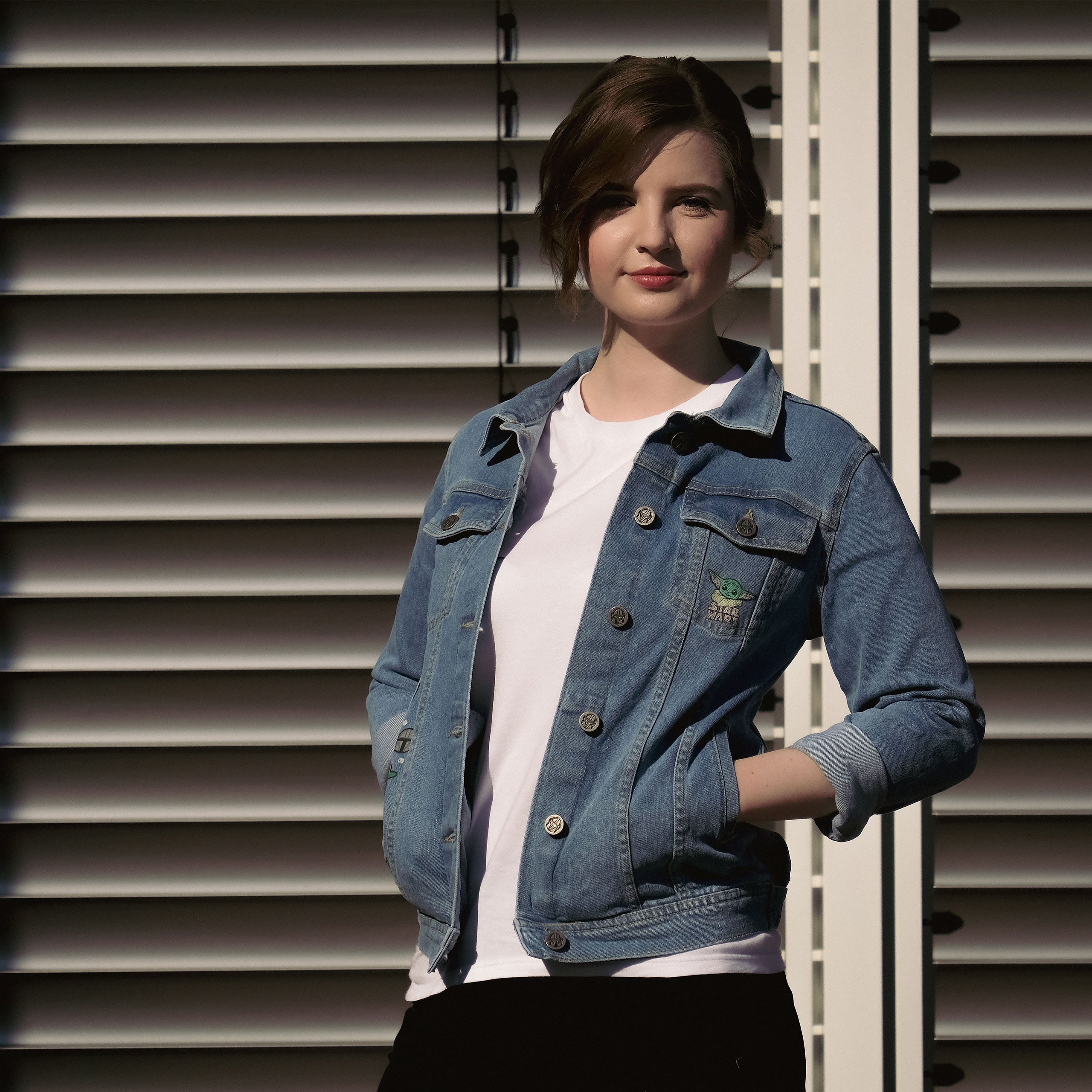 Product image Grogu Women's Denim Jacket Blue - Star Wars The Mandalorian