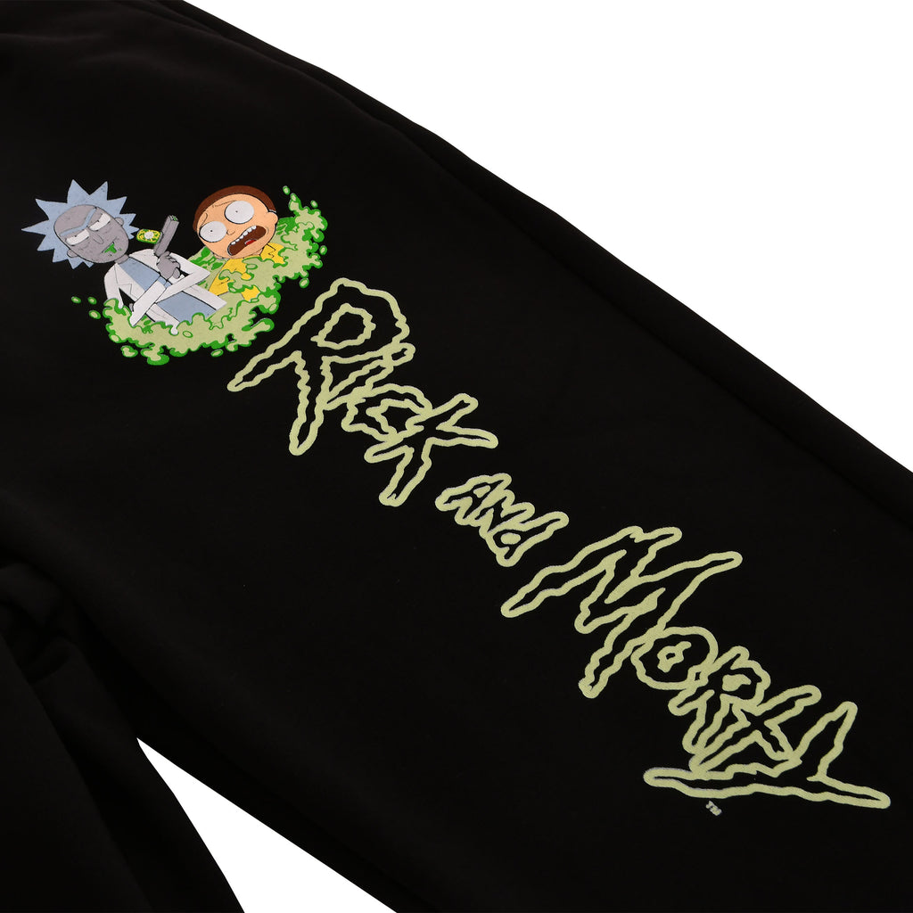 Produktbild Rick and Morty - Logo mjukisbyxor Glow in the Dark svart