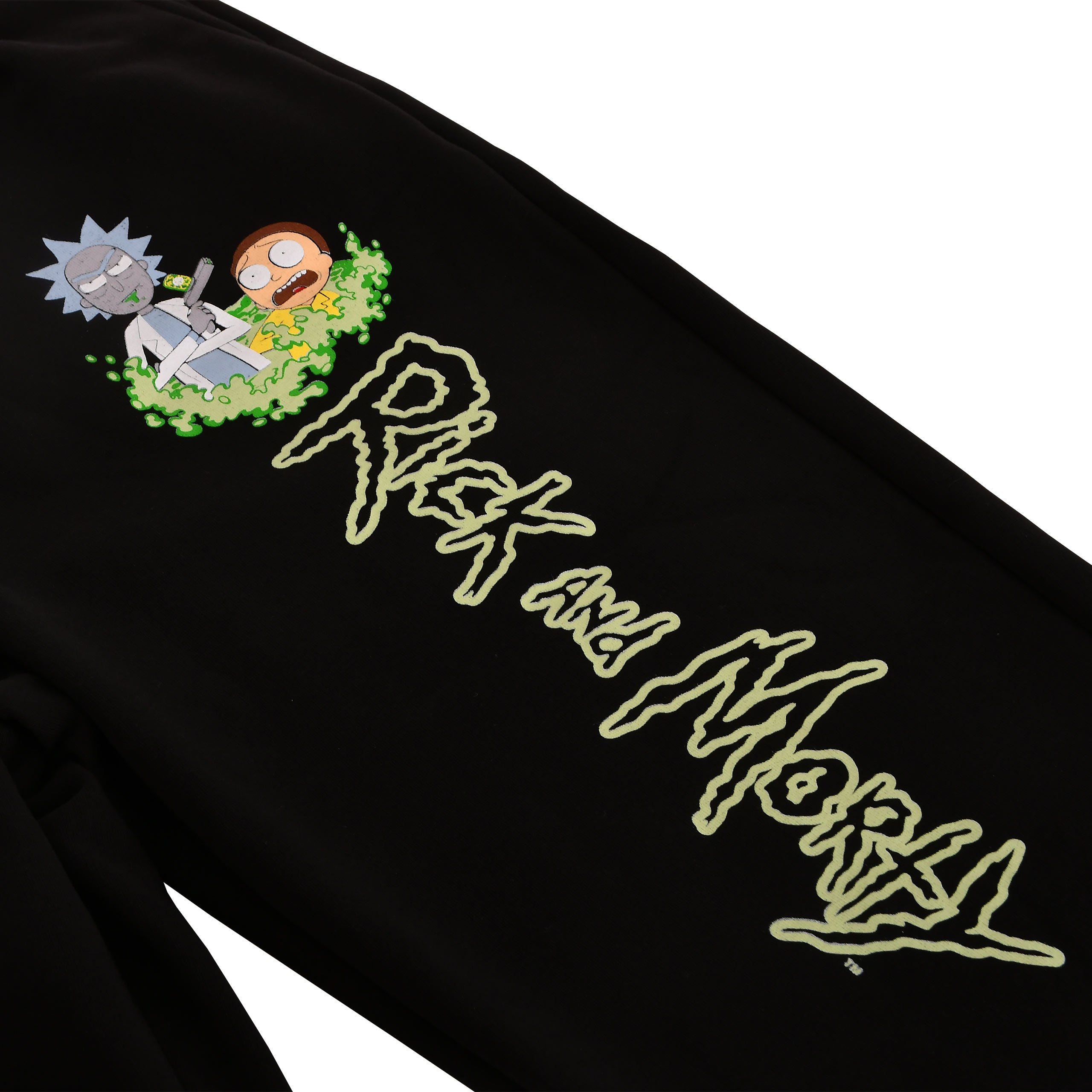 Produktbild Rick and Morty - Logo mjukisbyxor Glow in the Dark svart