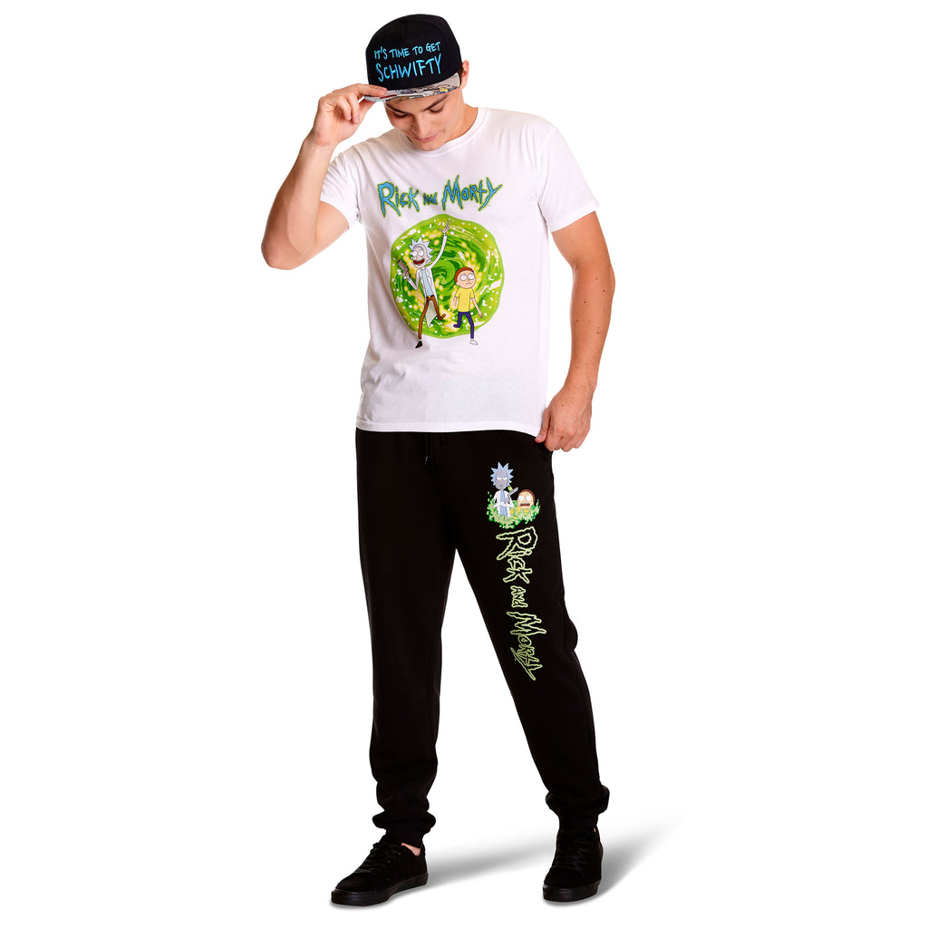 Produktbild Rick and Morty - Logo mjukisbyxor Glow in the Dark svart
