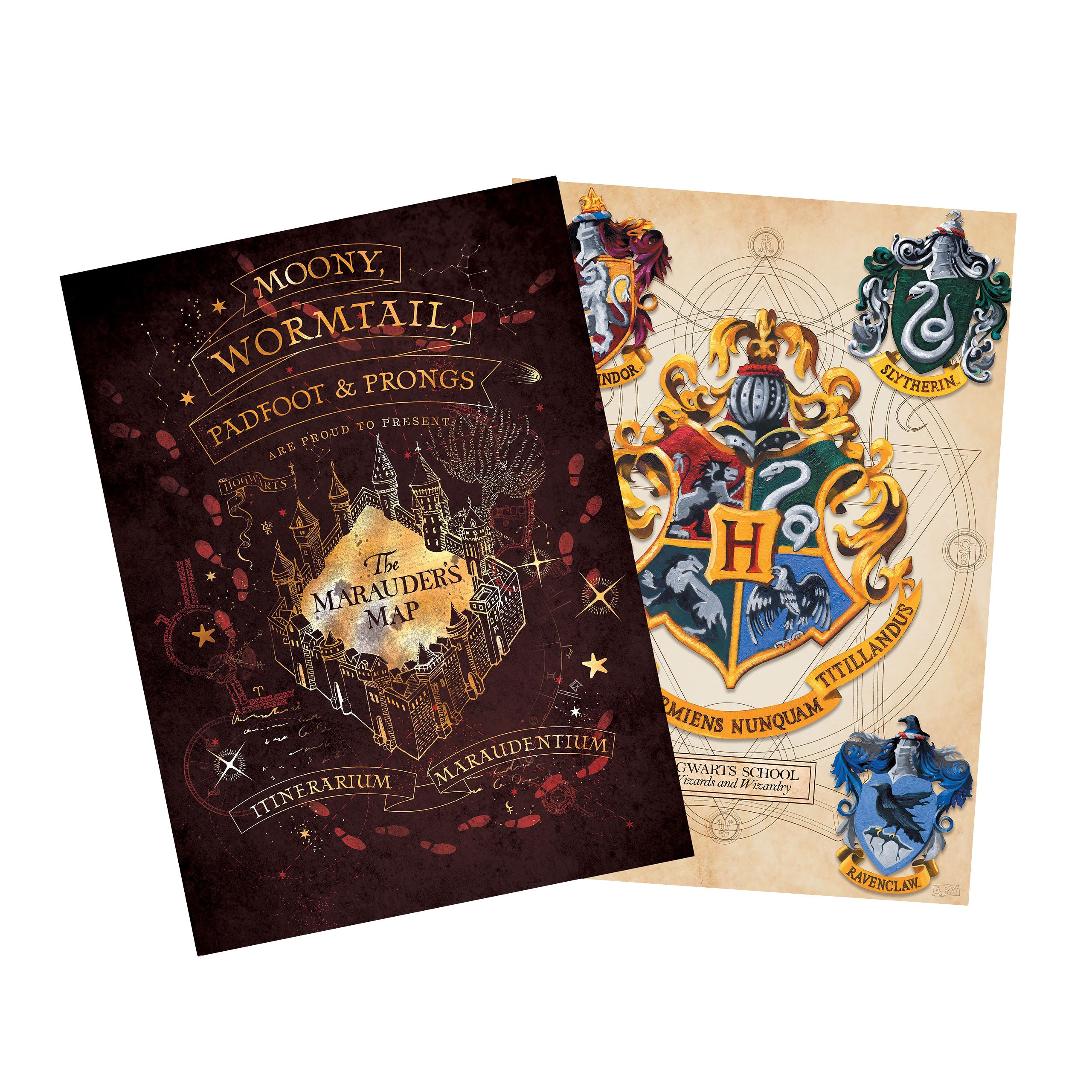 Produktbild Harry Potter - 2-pack Posters: Hogwarts Vapen & Marodörkartan