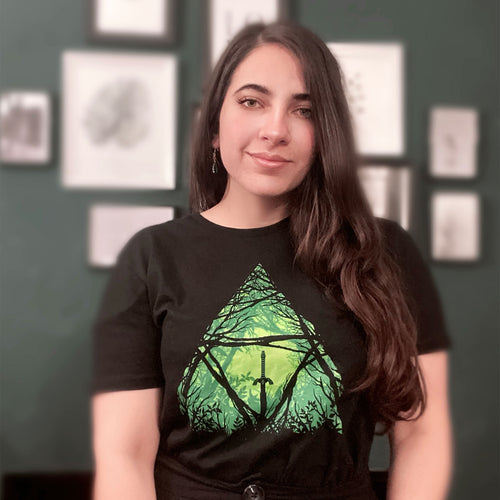 Produktbild Masterschwert i skogen T-shirt för Zelda-fans svart