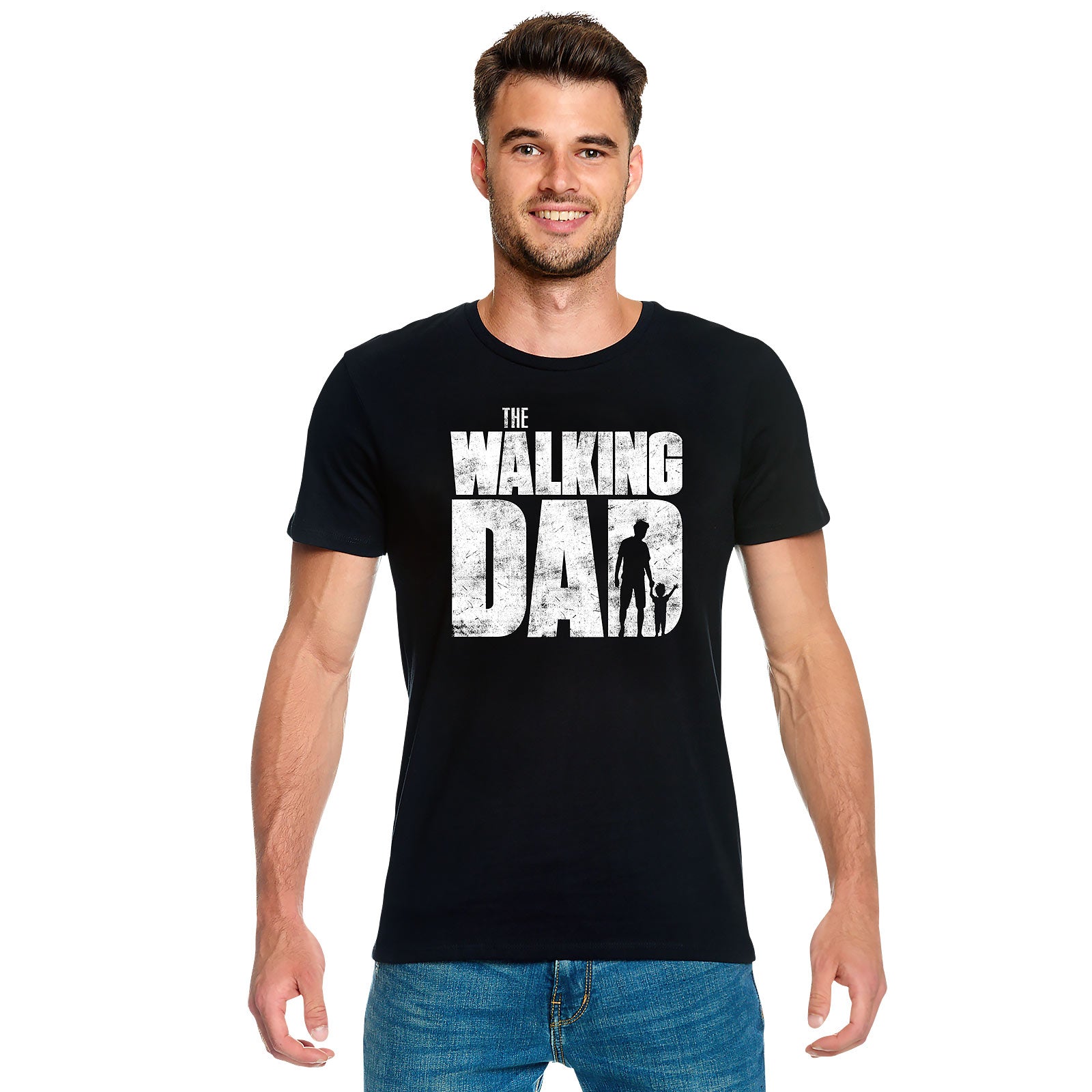 Produktbild The Walking Dad T-shirt för fans av The Walking Dead svart