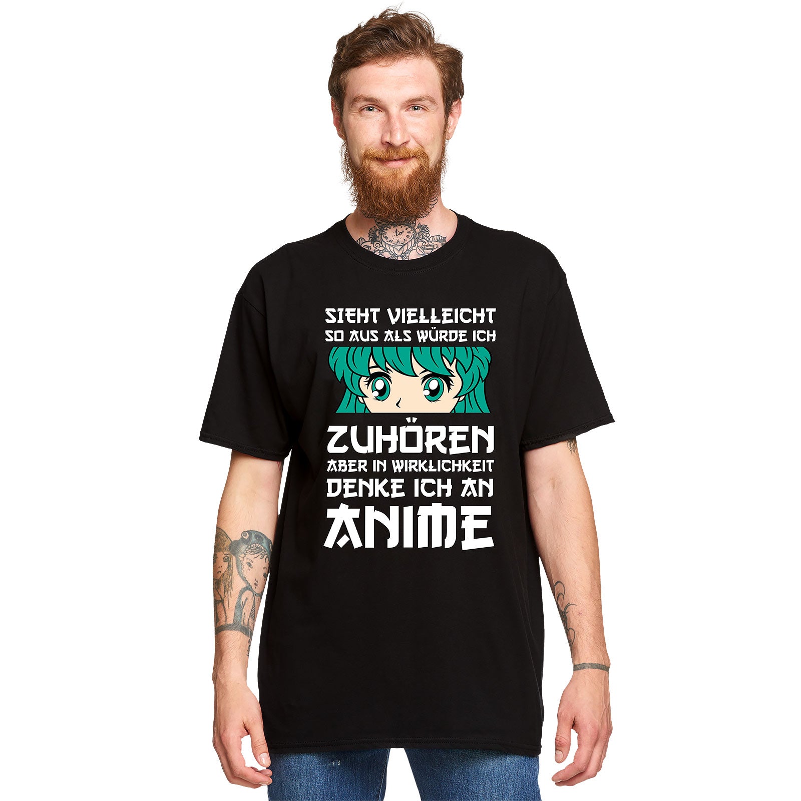 Produktbild Jag tänker på Anime T-shirt svart