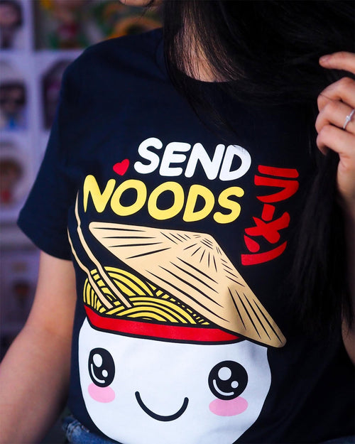 Produktbild Send Noods Ramen T-shirt för anime-fans blå