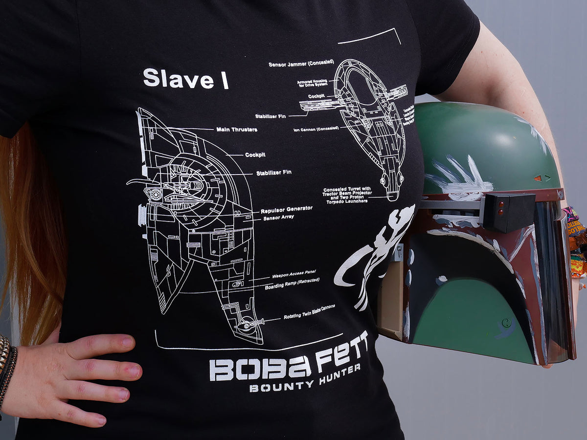 Produktbild Star Wars - Boba Fett Slave I Sketch T-shirt svart