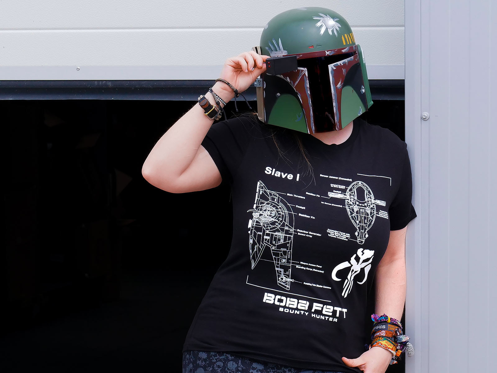 Produktbild Star Wars - Boba Fett Slave I Sketch T-shirt svart
