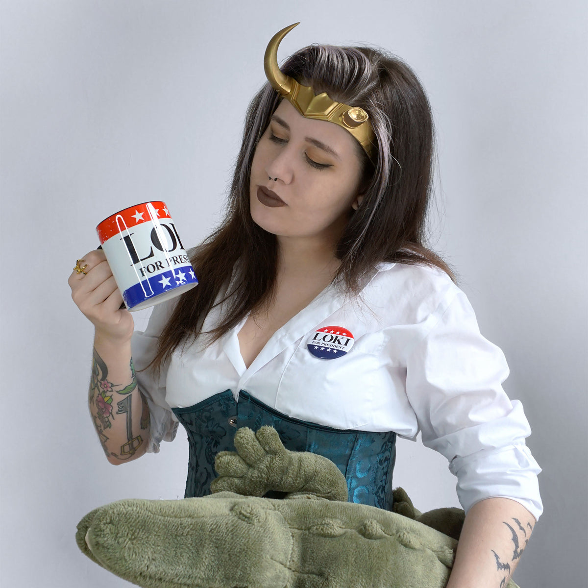 Produktbild For President-mugg för Loki-fans