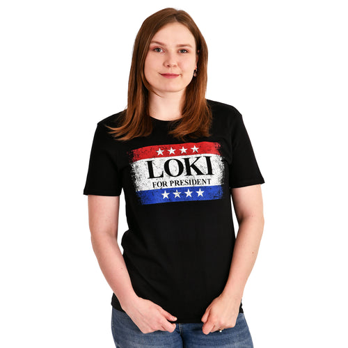 Produktbild For President T-shirt svart för Loki-fans