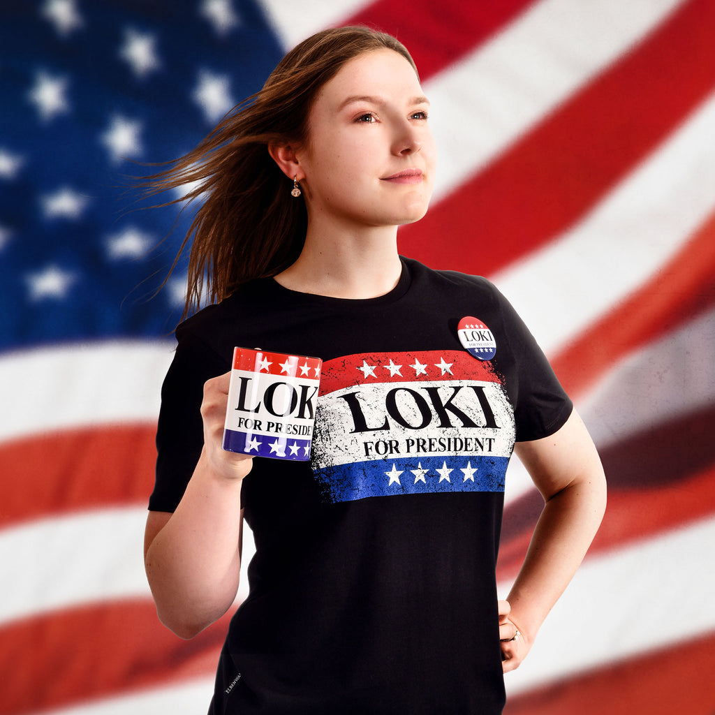 Produktbild For President T-shirt svart för Loki-fans