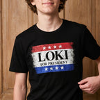 Produktbild For President T-shirt svart för Loki-fans