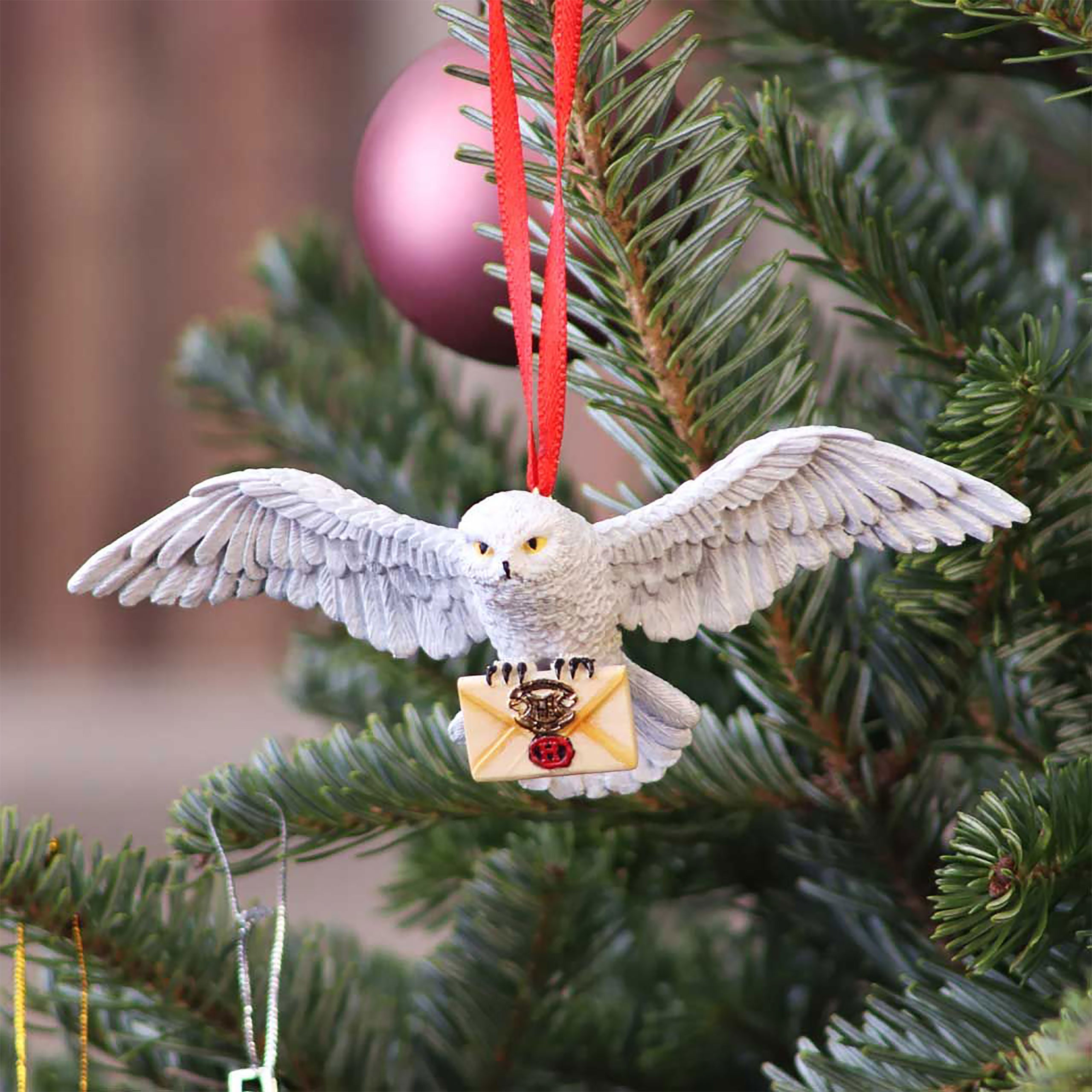 Produktbild Harry Potter - Hedwig med Hogwarts-brev julgransdekoration