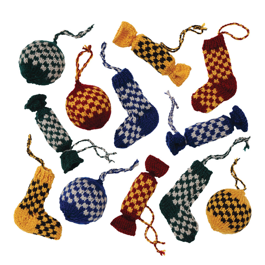 Produktbild Harry Potter - Juldekoration stickningsset, 24 delar