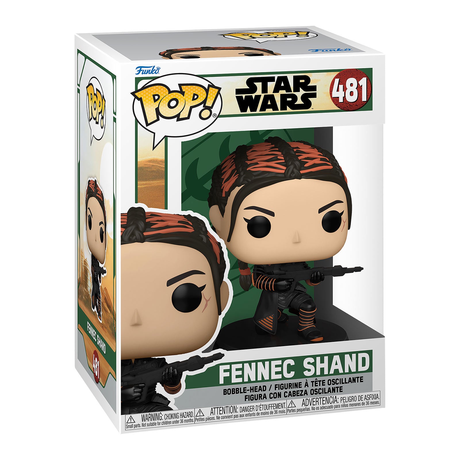 Produktbild Fennec Shand Funko Pop vickande huvud-figur - Star Wars The Book of Boba Fett