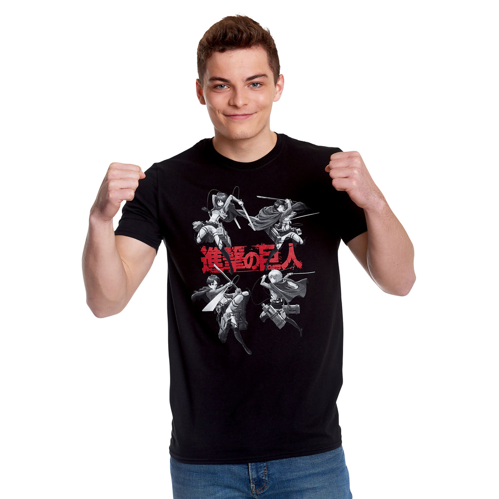 Produktbild Attack on Titan - Characters T-shirt svart