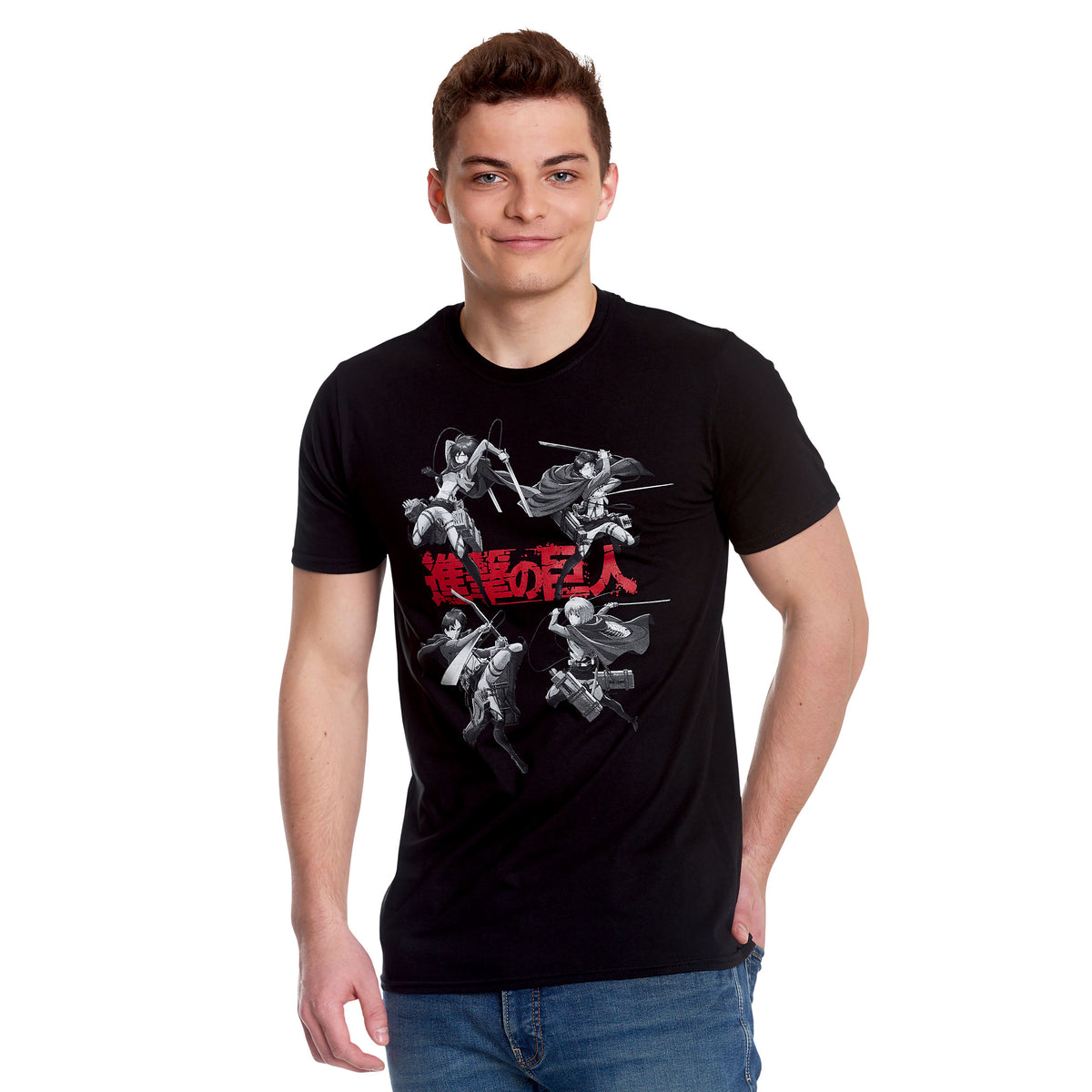 Produktbild Attack on Titan - Characters T-shirt svart