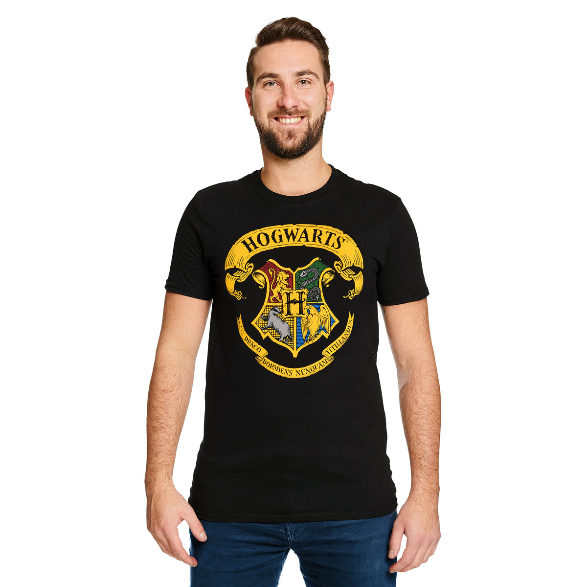 Produktbild Harry Potter - Hogwarts emblem T-shirt svart