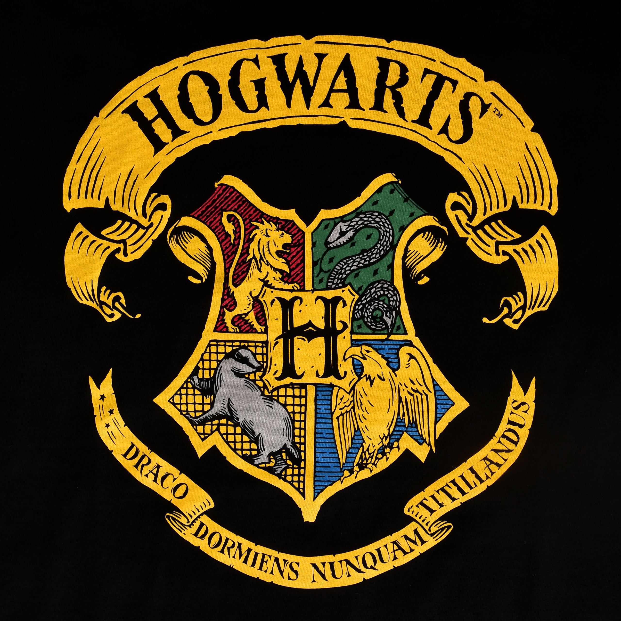 Produktbild Harry Potter - Hogwarts emblem T-shirt svart