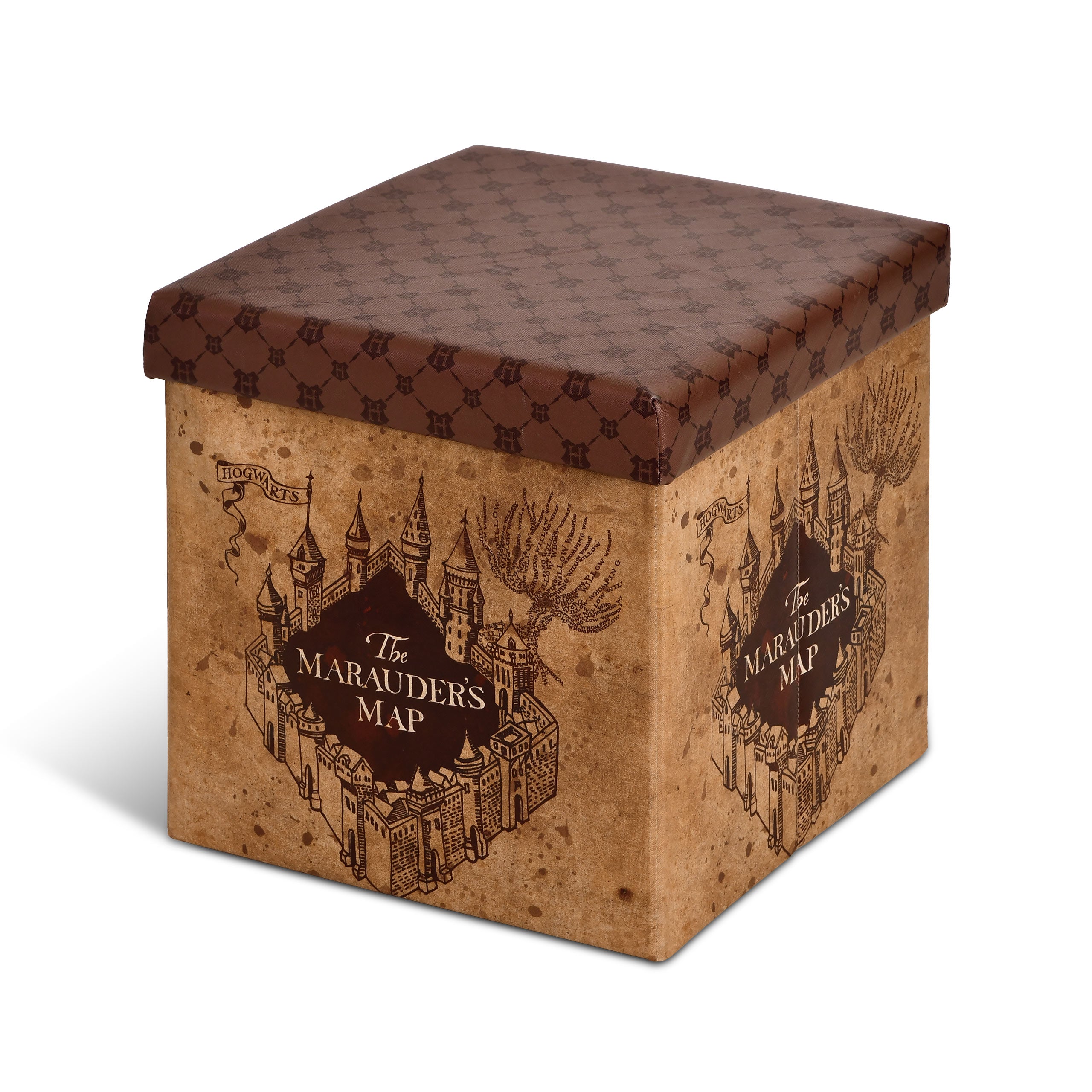 Produktbild Harry Potter - Pall med förvaringsutrymme i Marodörkartan-design