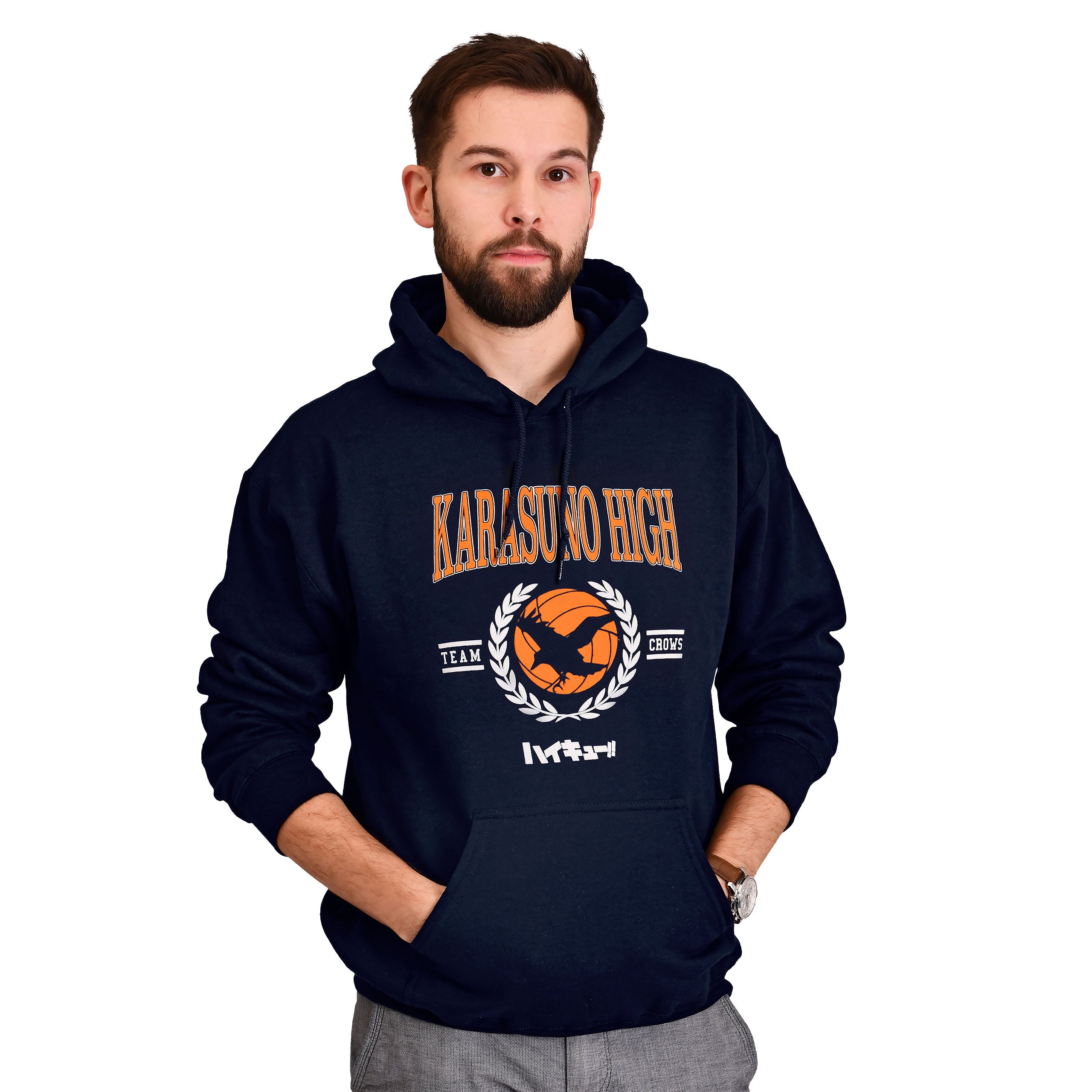 Produktbild Haikyu!! - Karasuno High Hoodie blå