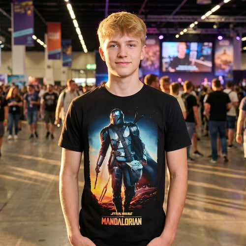 Produktbild Through The Galaxy T-Shirt svart - Star Wars Mandalorian