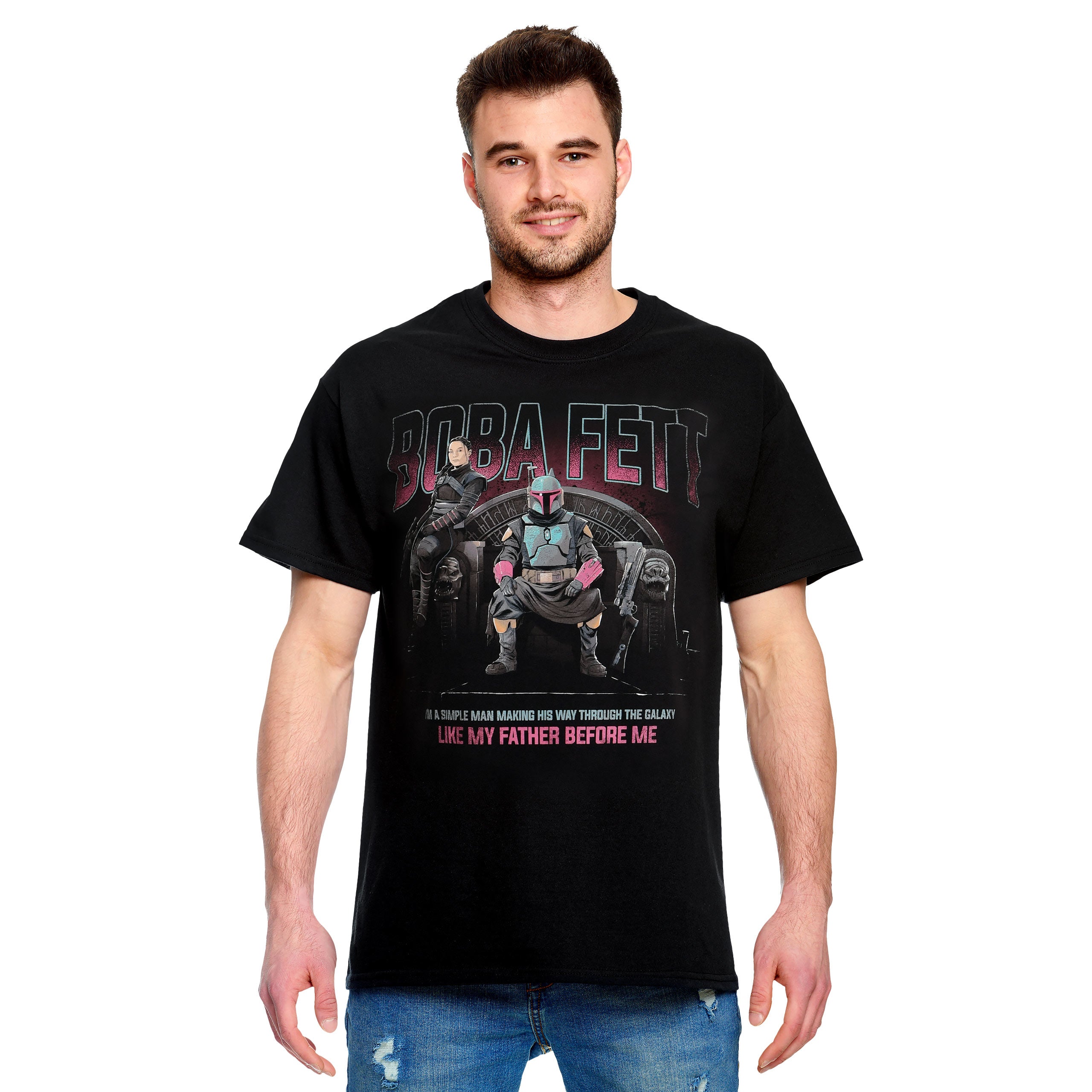 Produktbild Boba Fett Throne T-shirt svart - Star Wars Mandalorian