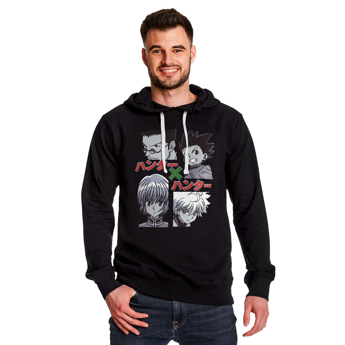 Produktbild Hunter x Hunter - Gon & Group Hoodie svart