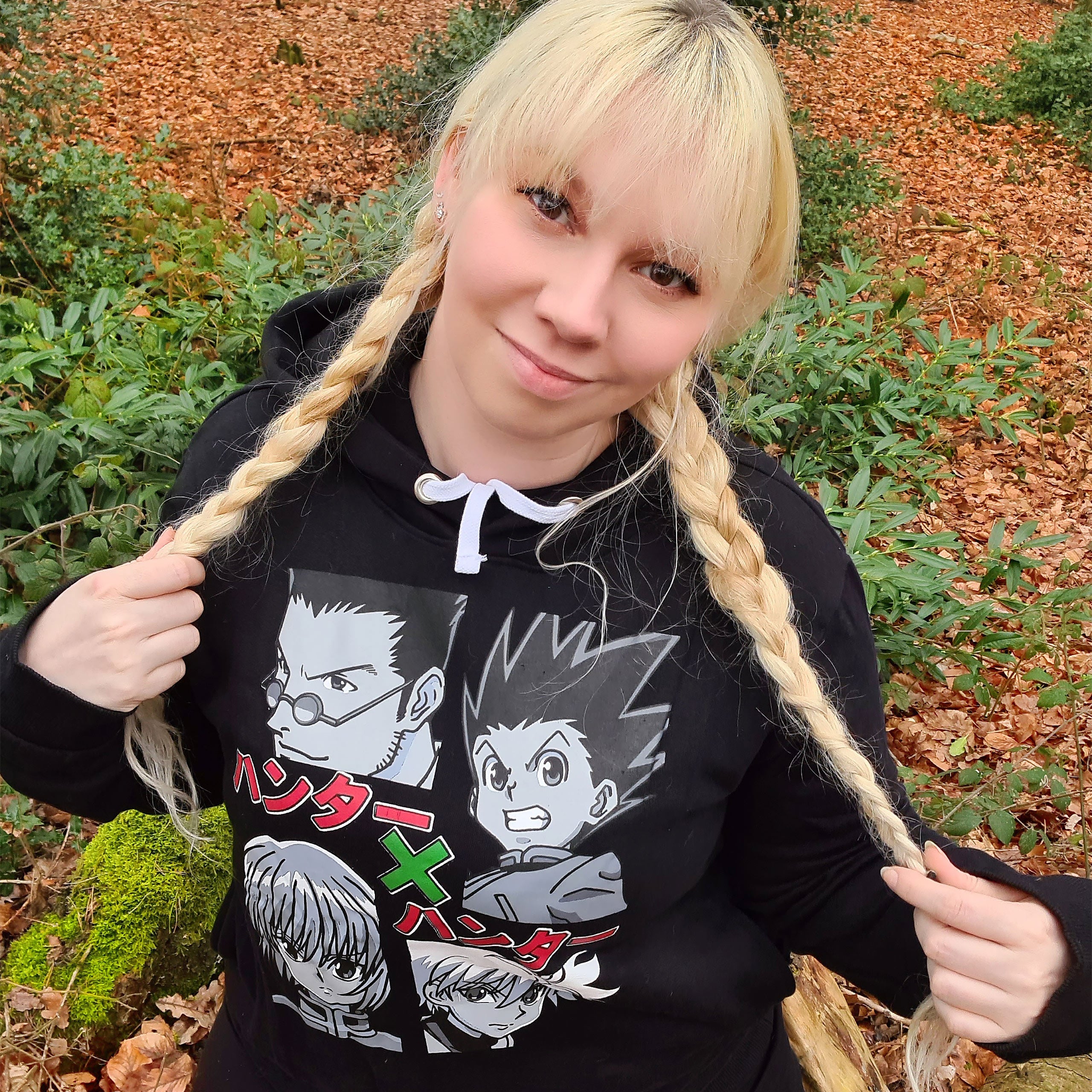 Produktbild Hunter x Hunter - Gon & Group Hoodie svart