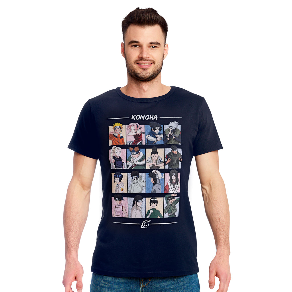 Produktbild Naruto - Konoha-karaktärer T-shirt blå