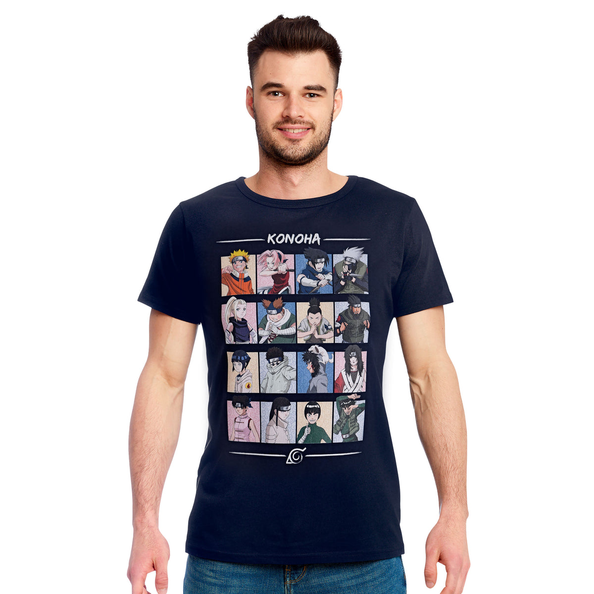 Produktbild Naruto - Konoha-karaktärer T-shirt blå