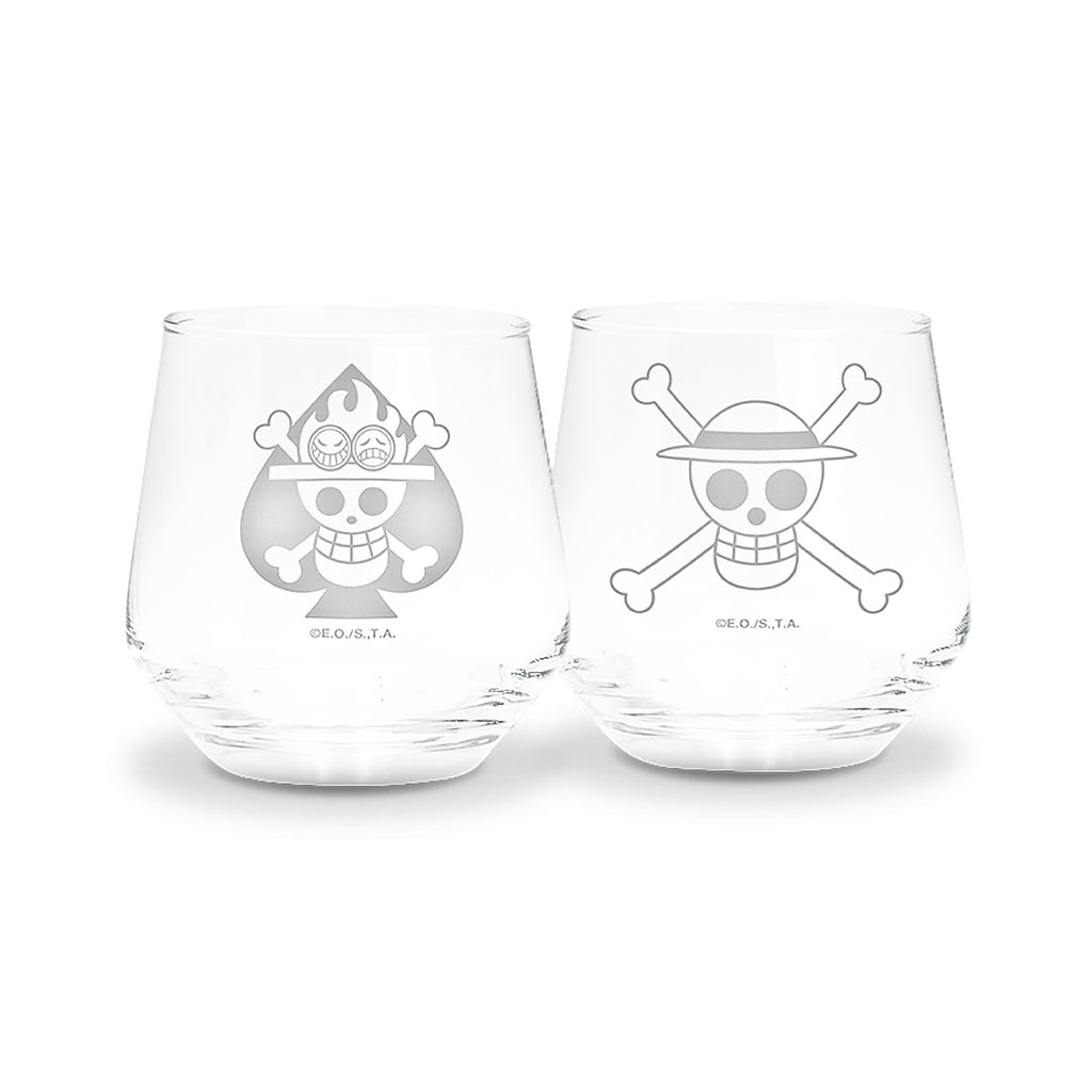 Produktbild One Piece - Glas-set med Ruffy och Ace