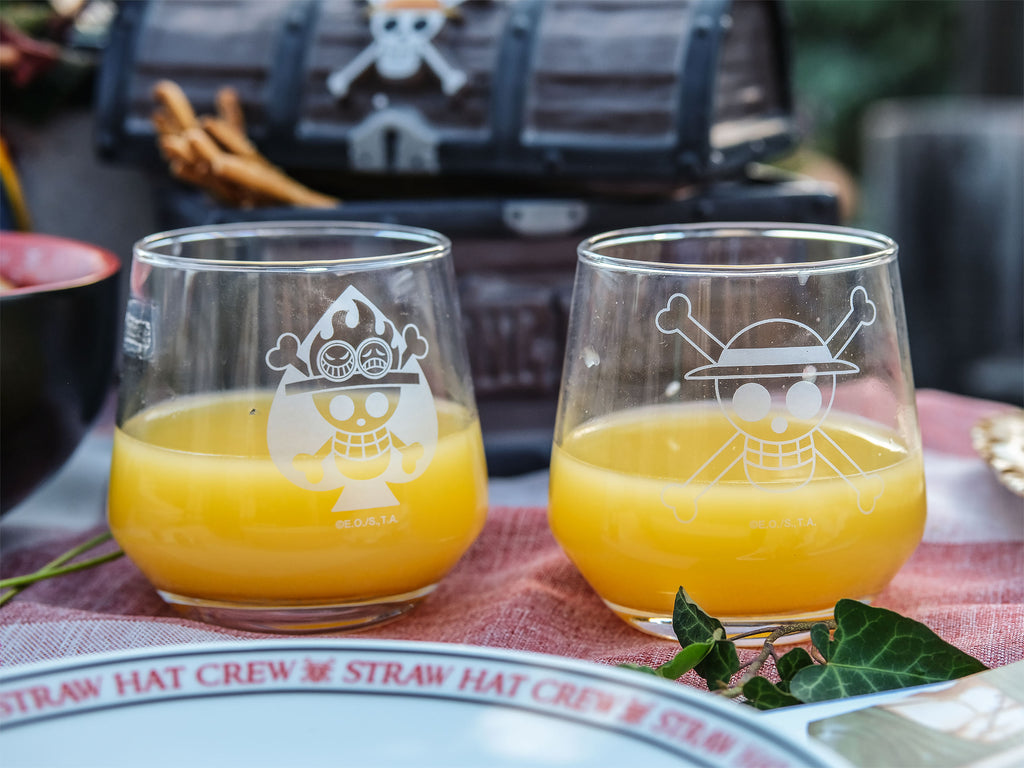 Produktbild One Piece - Glas-set med Ruffy och Ace