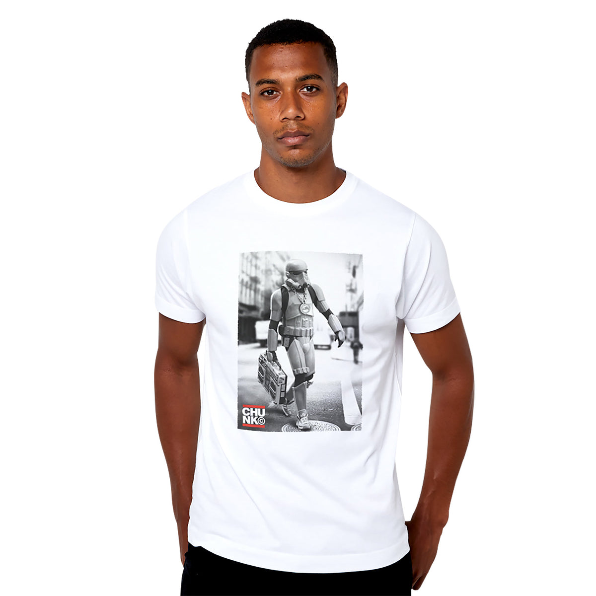 Produktbild Boombox Trooper T-shirt för Star Wars-fans, vit