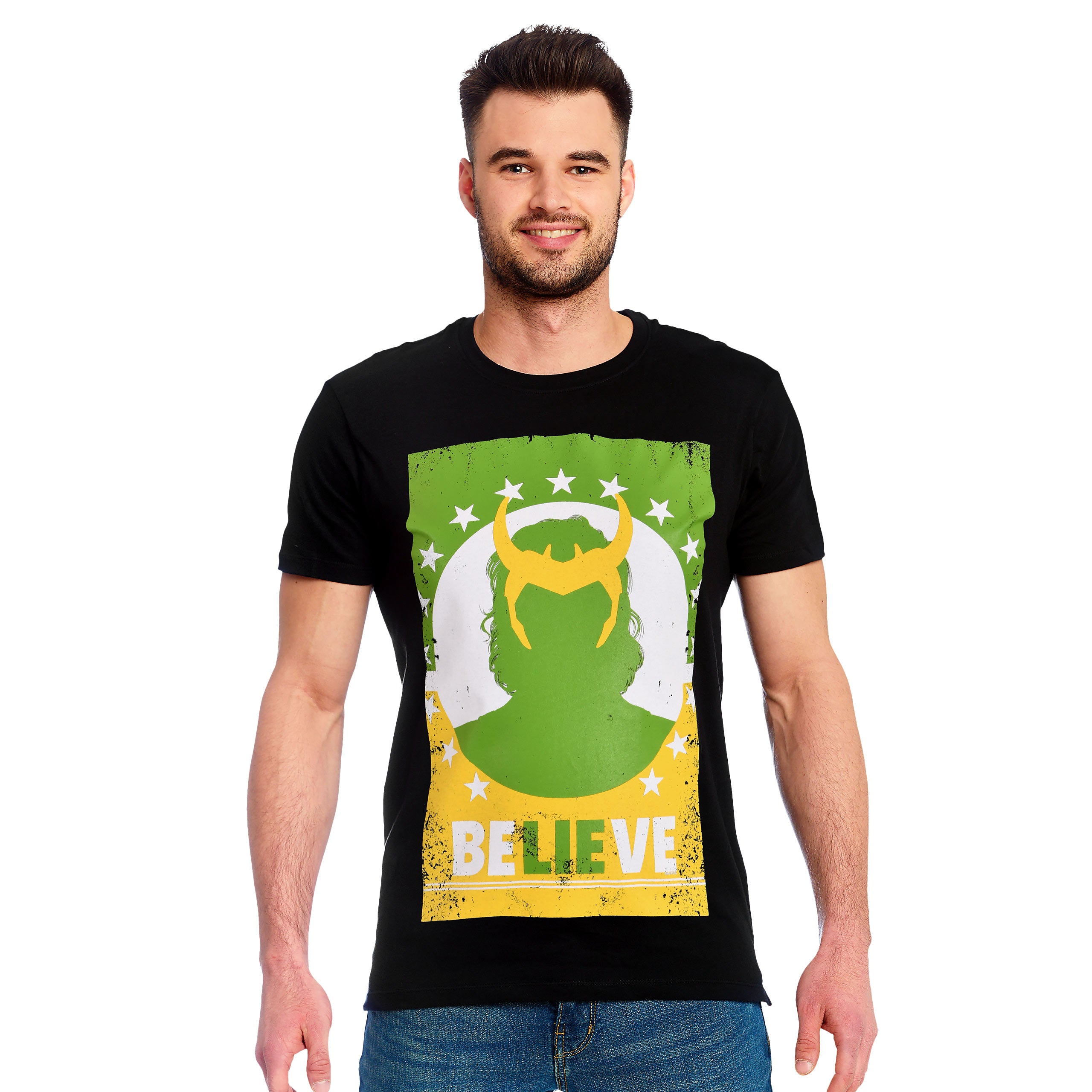 Produktbild Loki - Believe Lie Poster T-Shirt svart