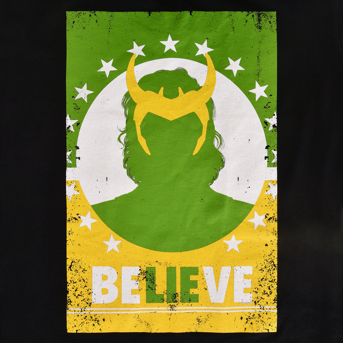 Produktbild Loki - Believe Lie Poster T-Shirt svart