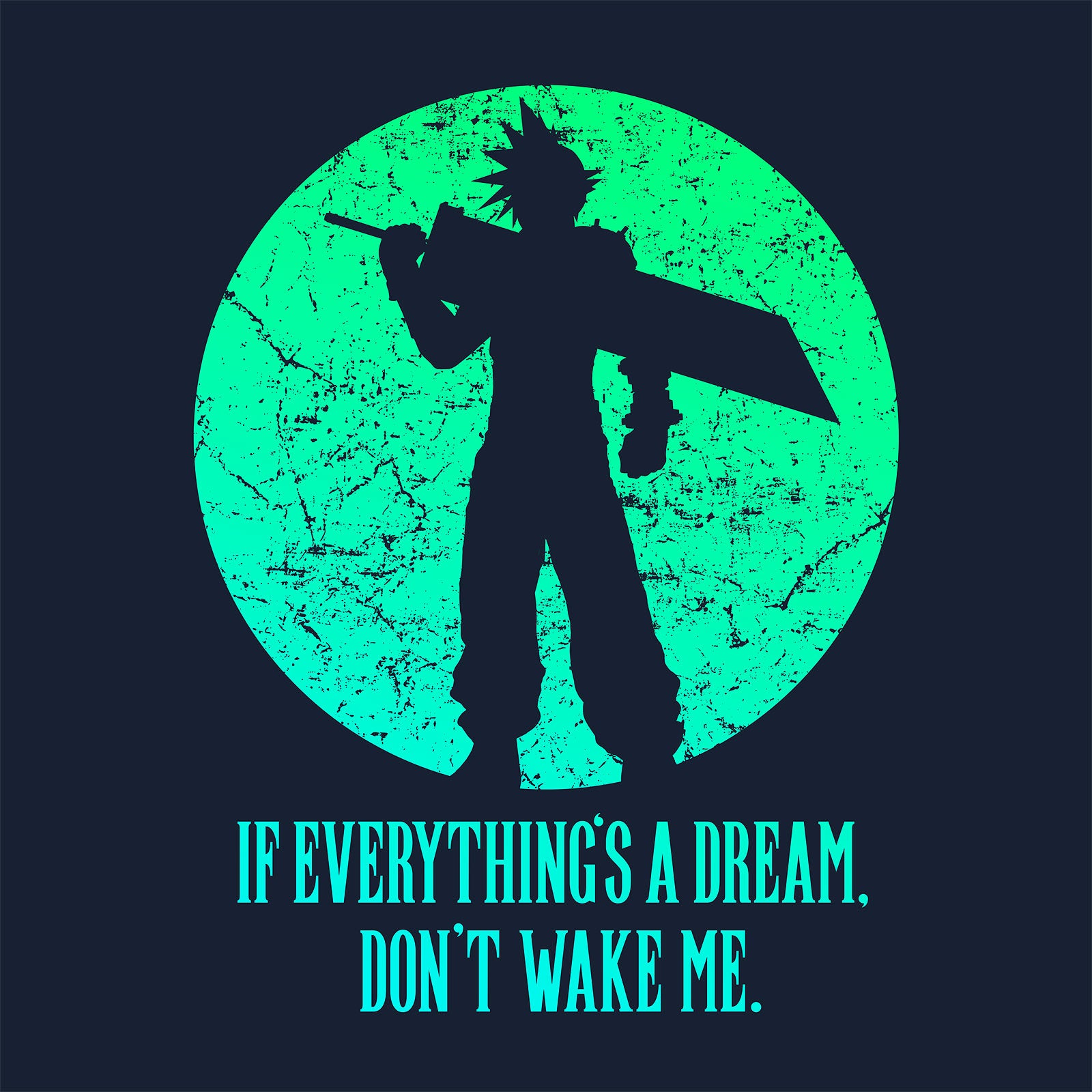 Produktbild Cloud Strife T-shirt för Final Fantasy-fans blå