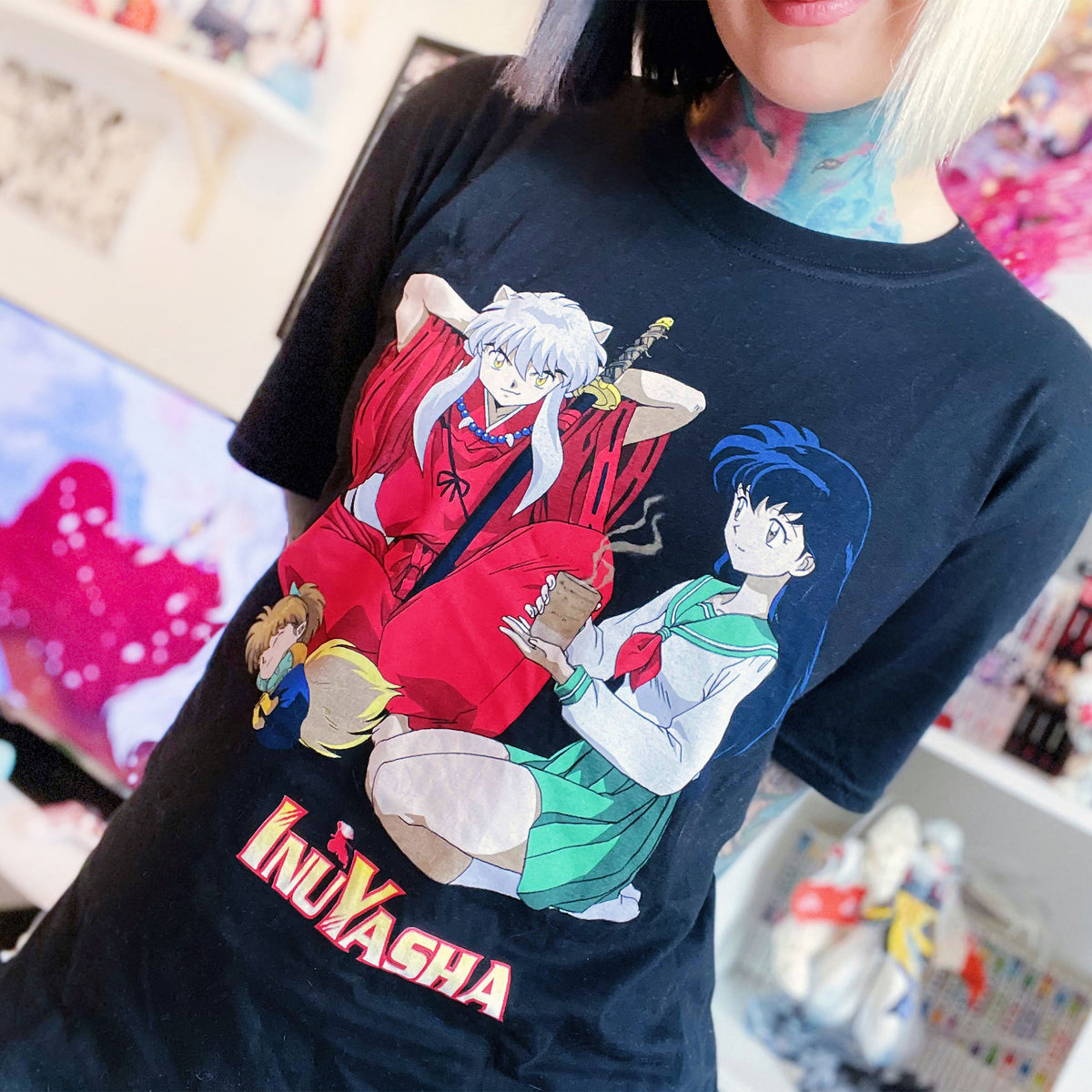 Produktbild Inu Yasha - Inu Yasha, Kagome & Shippo T-shirt svart