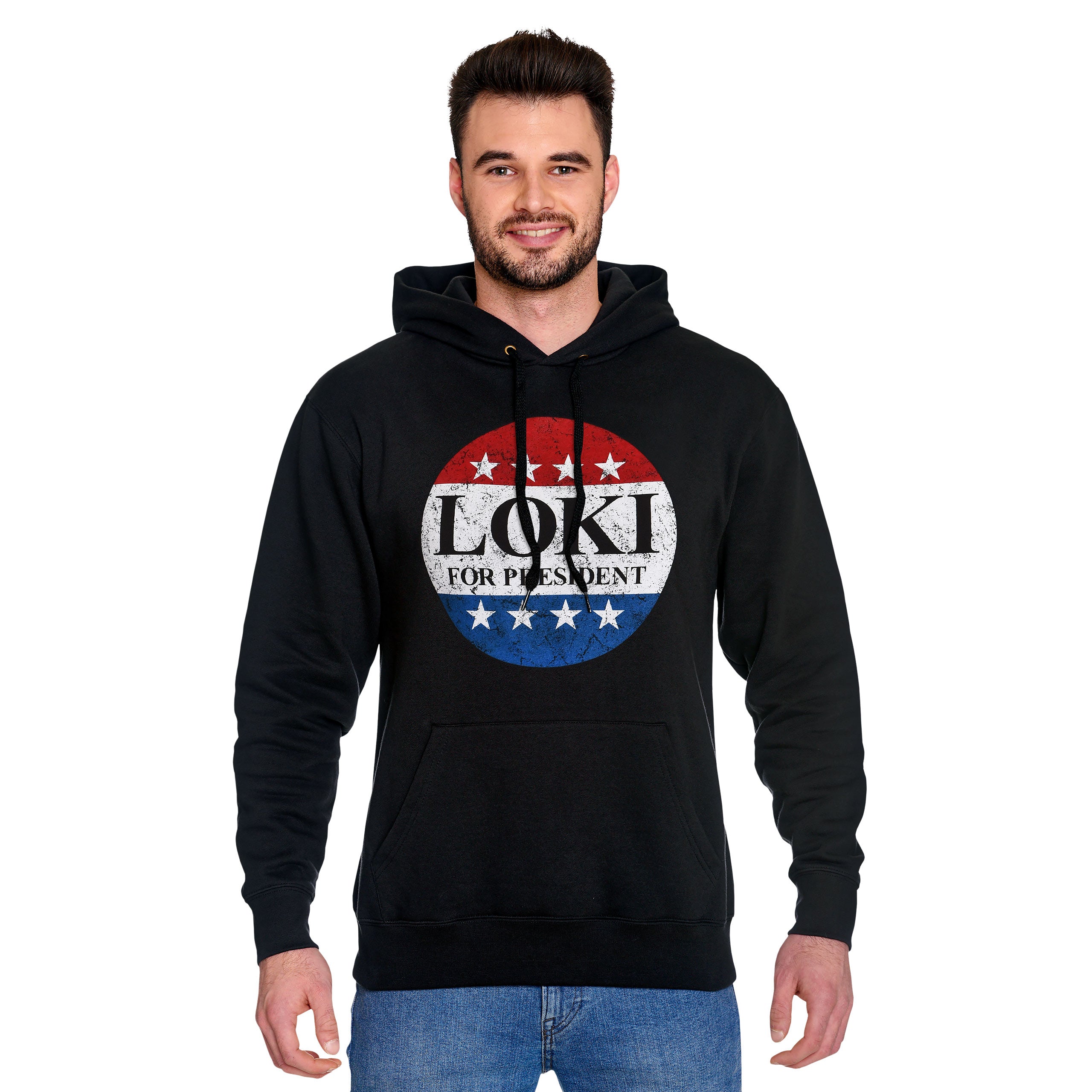 Produktbild For President Hoodie för Loki-fans svart