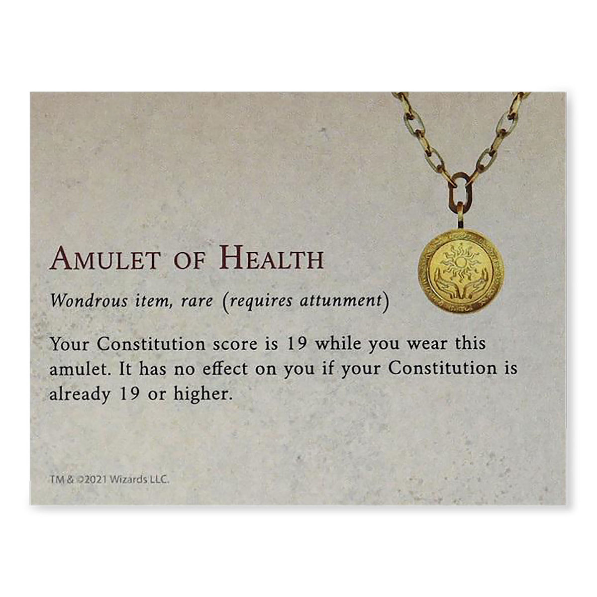 Produktbild Dungeons & Dragons - Amulet of Health Medaljong