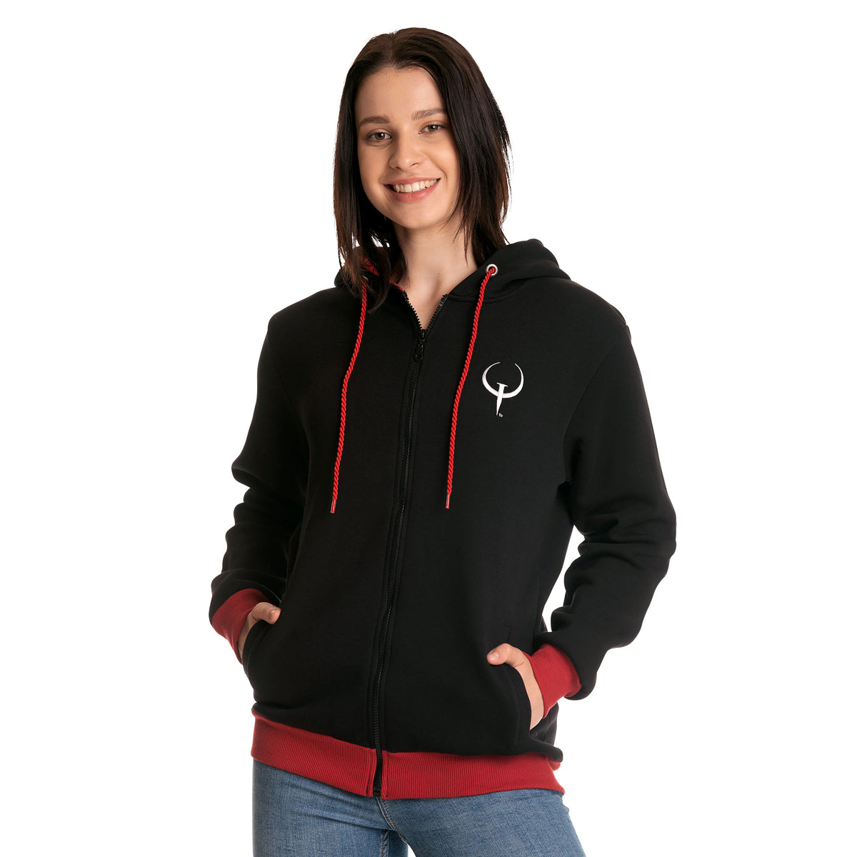 Produktbild Quake - Hoodie med logotyp