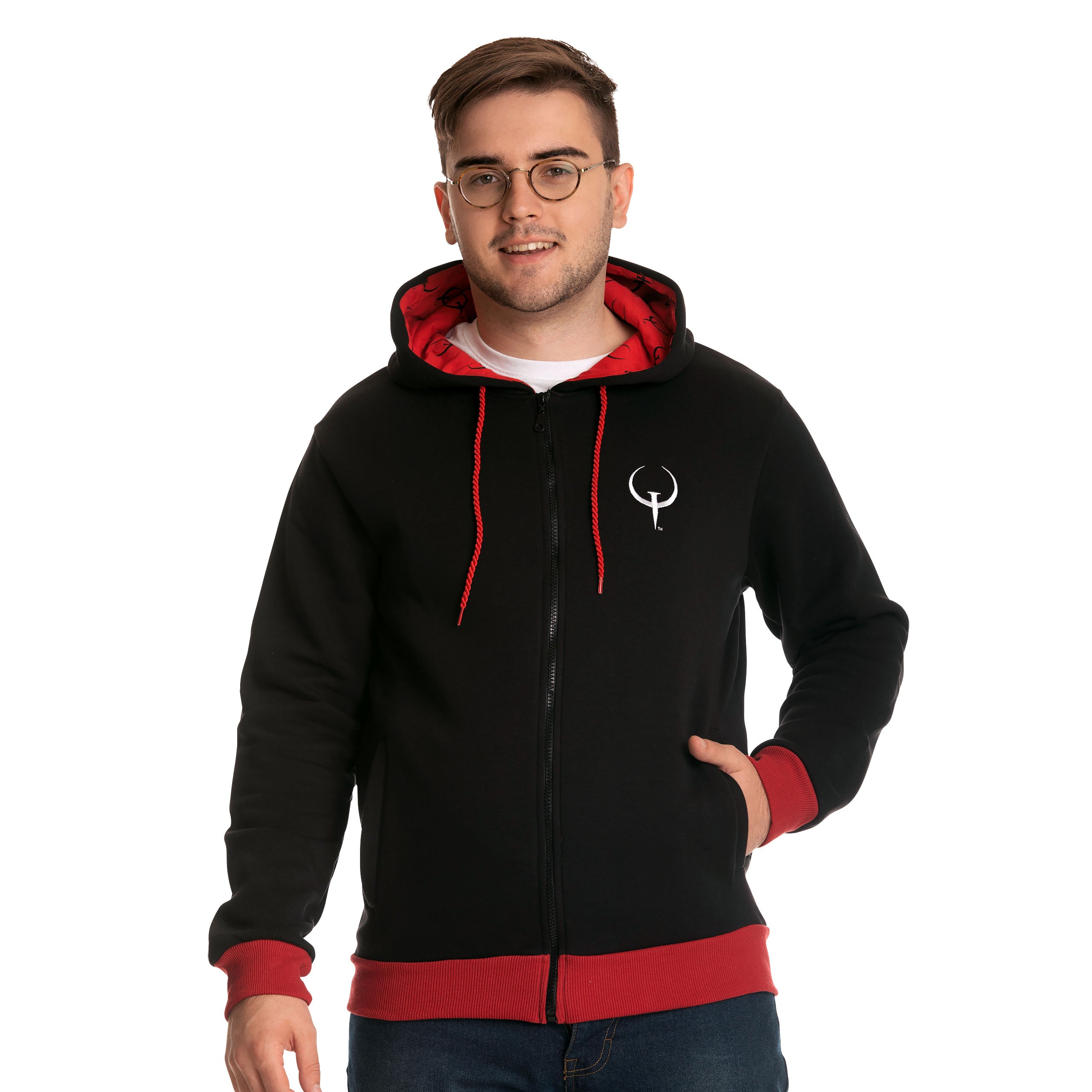 Produktbild Quake - Hoodie med logotyp