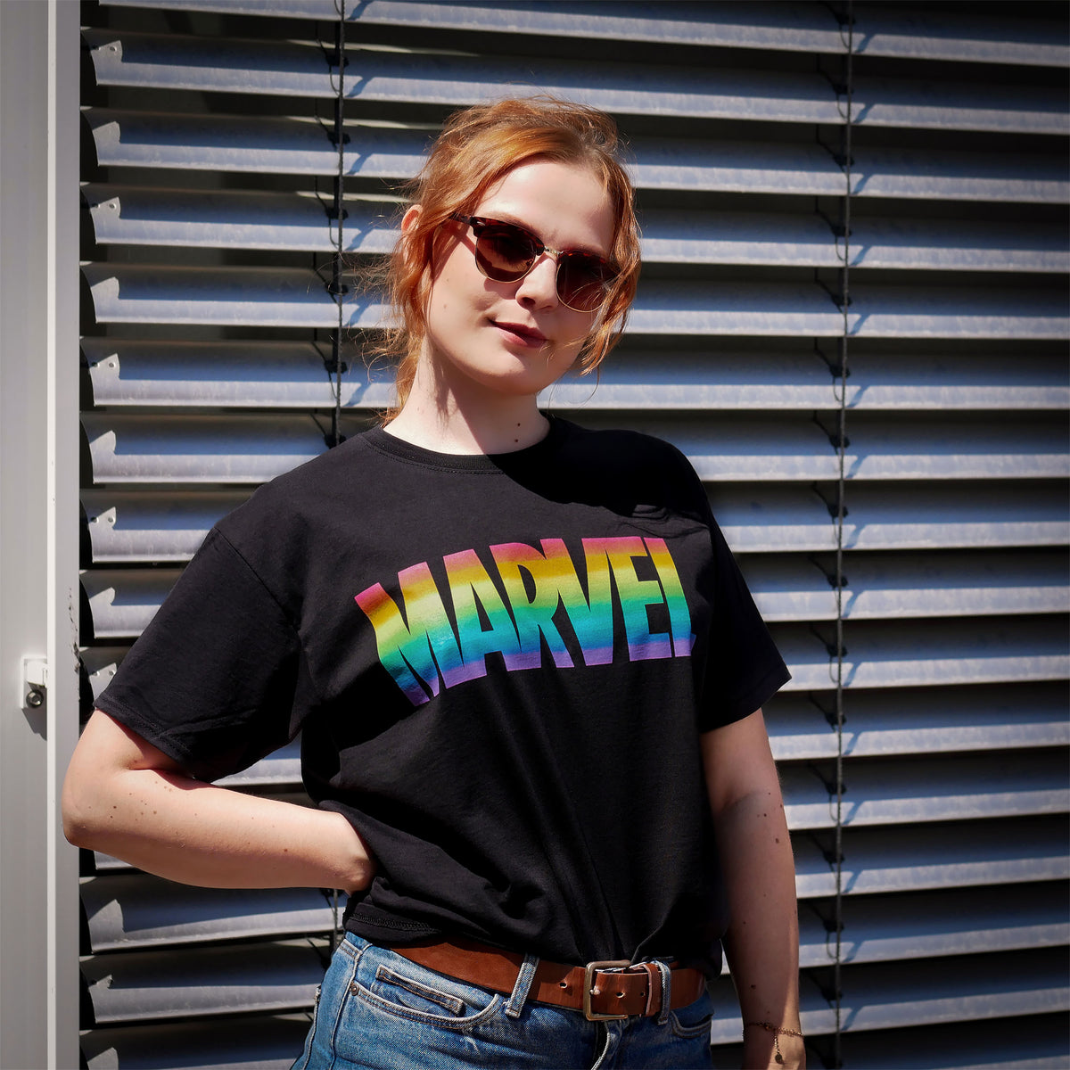 Produktbild Marvel - Rainbow Pride Logo T-shirt svart