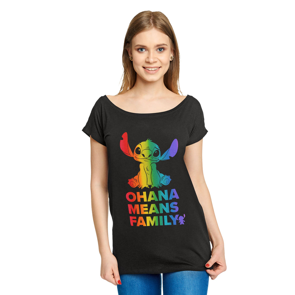 Produktbild Lilo & Stitch - Ohana Rainbow Pride T-shirt Dam Loose Fit