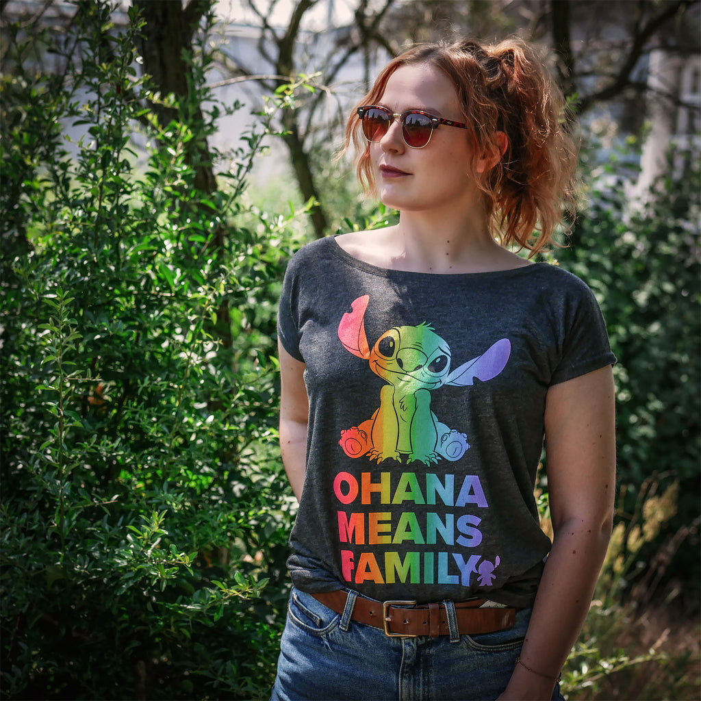 Produktbild Lilo & Stitch - Ohana Rainbow Pride T-shirt Dam Loose Fit