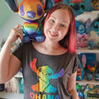 Produktbild Lilo & Stitch - Ohana Rainbow Pride T-shirt Dam Loose Fit