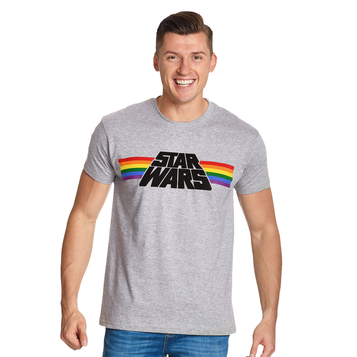 Produktbild Star Wars - Classic Rainbow Logo Pride T-shirt grå