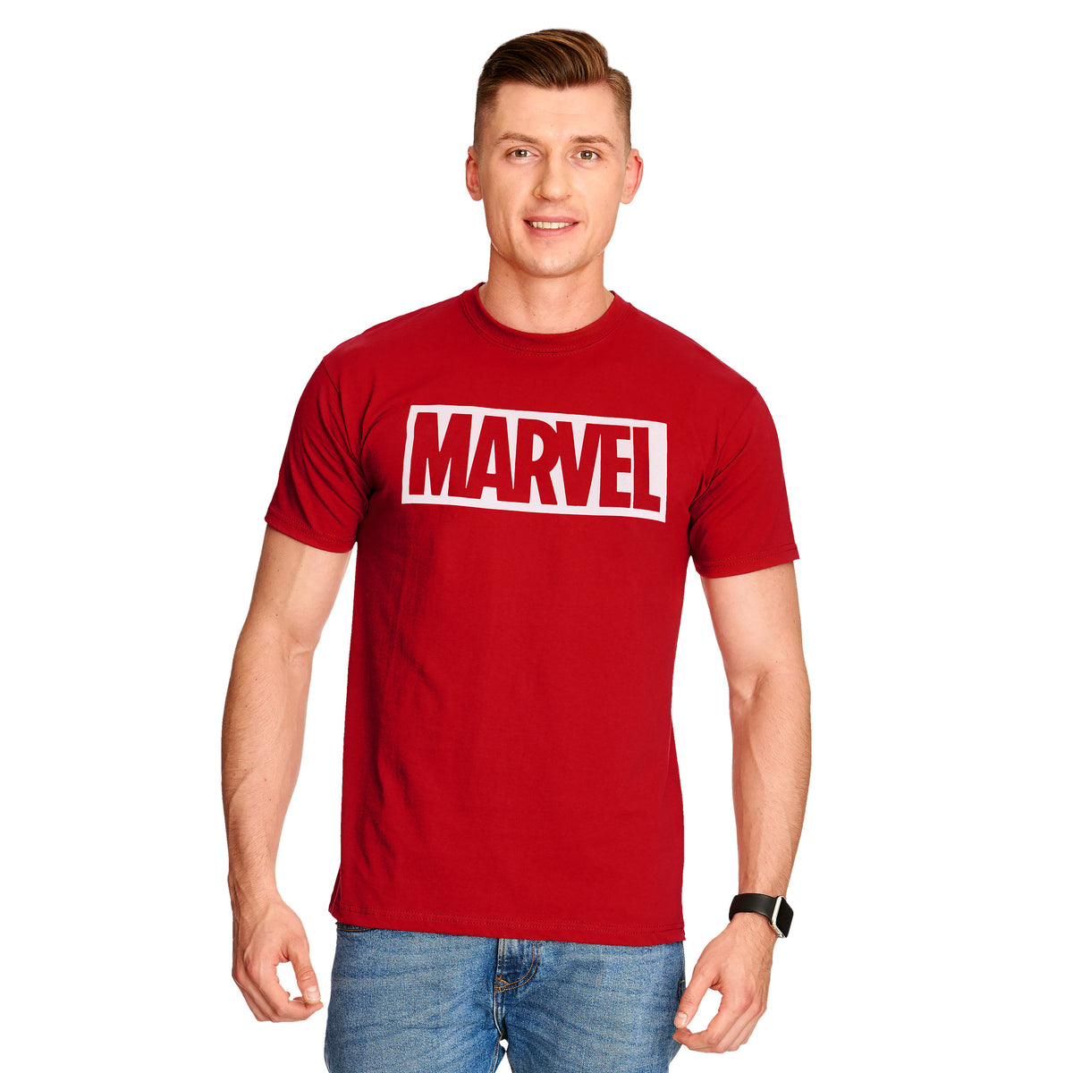 Produktbild Marvel - Logotyp T-shirt i ekologisk bomull röd