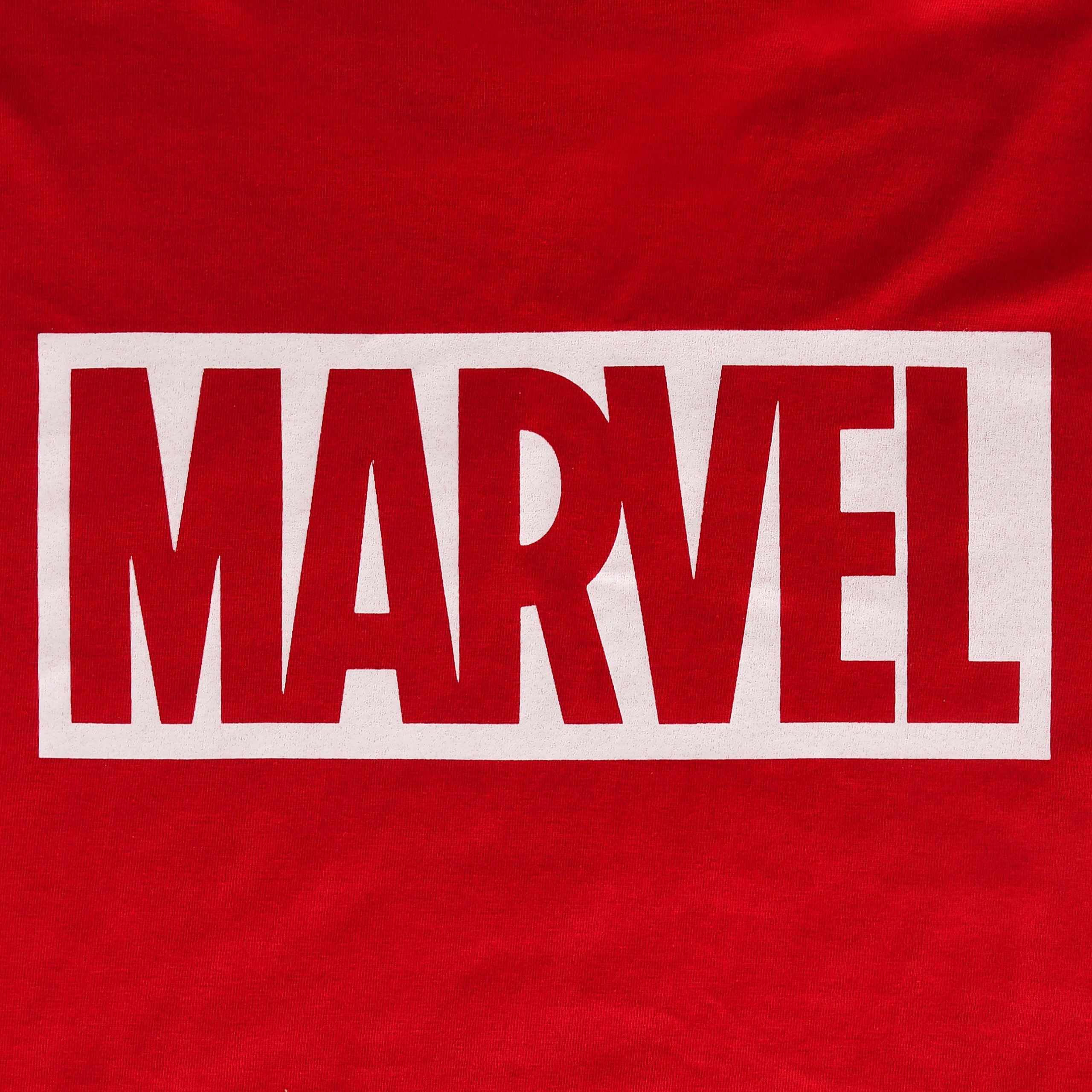 Produktbild Marvel - Logotyp T-shirt i ekologisk bomull röd