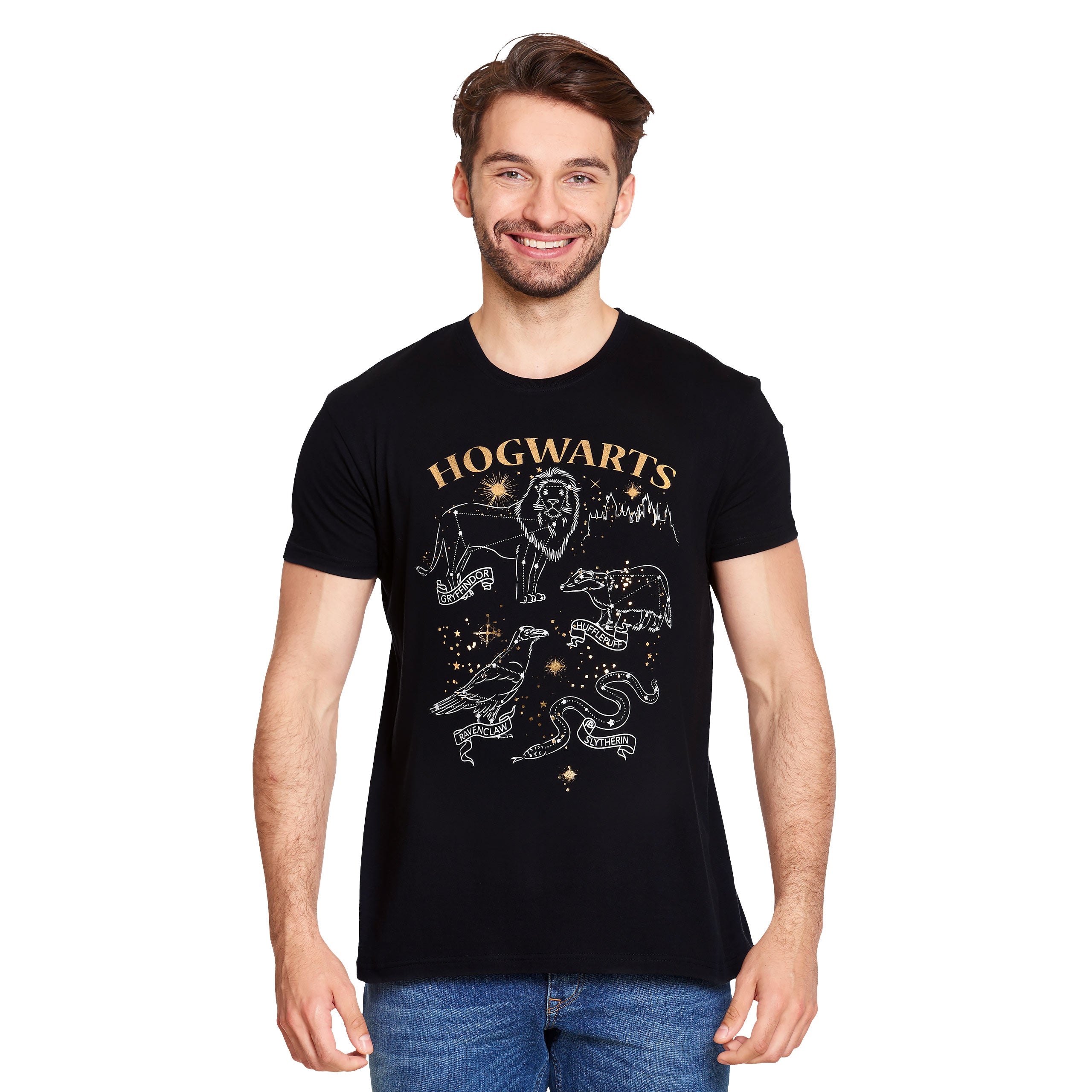 Produktbild Harry Potter - Hogwarts husdjurssköld T-shirt svart